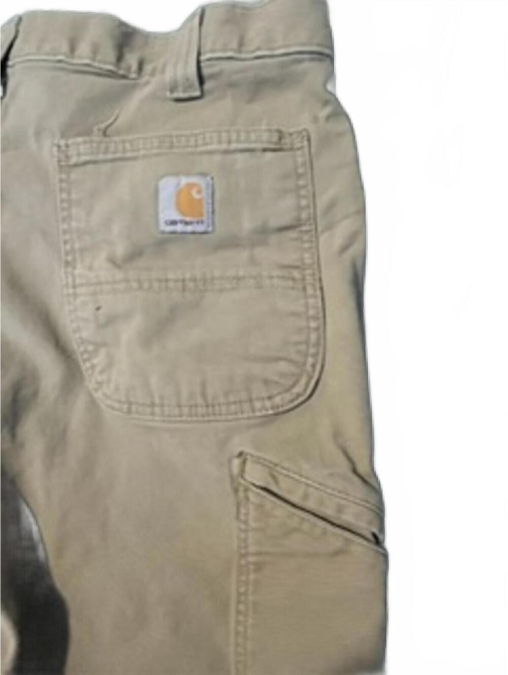 Carhartt Relaxed Fit Beige Cargo Shorts Size 34 - Picture 3 of 4